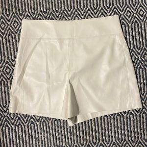 White Alice and Olivia leather shorts. Buttery soft, perfect condition!